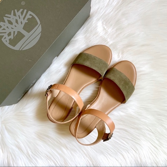 Timberland Whittier Leather Cork Wedge Sandals - Picture 2 of 6